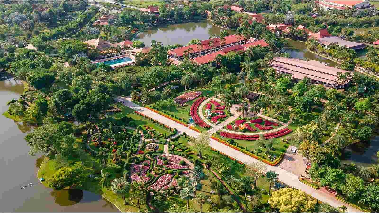 【清邁親子景點推薦】Horizon Village 地平線莊園飯店|自然系度假天堂:單車漫遊植物園、餵小動物、穿泰服拍蘭納美照!