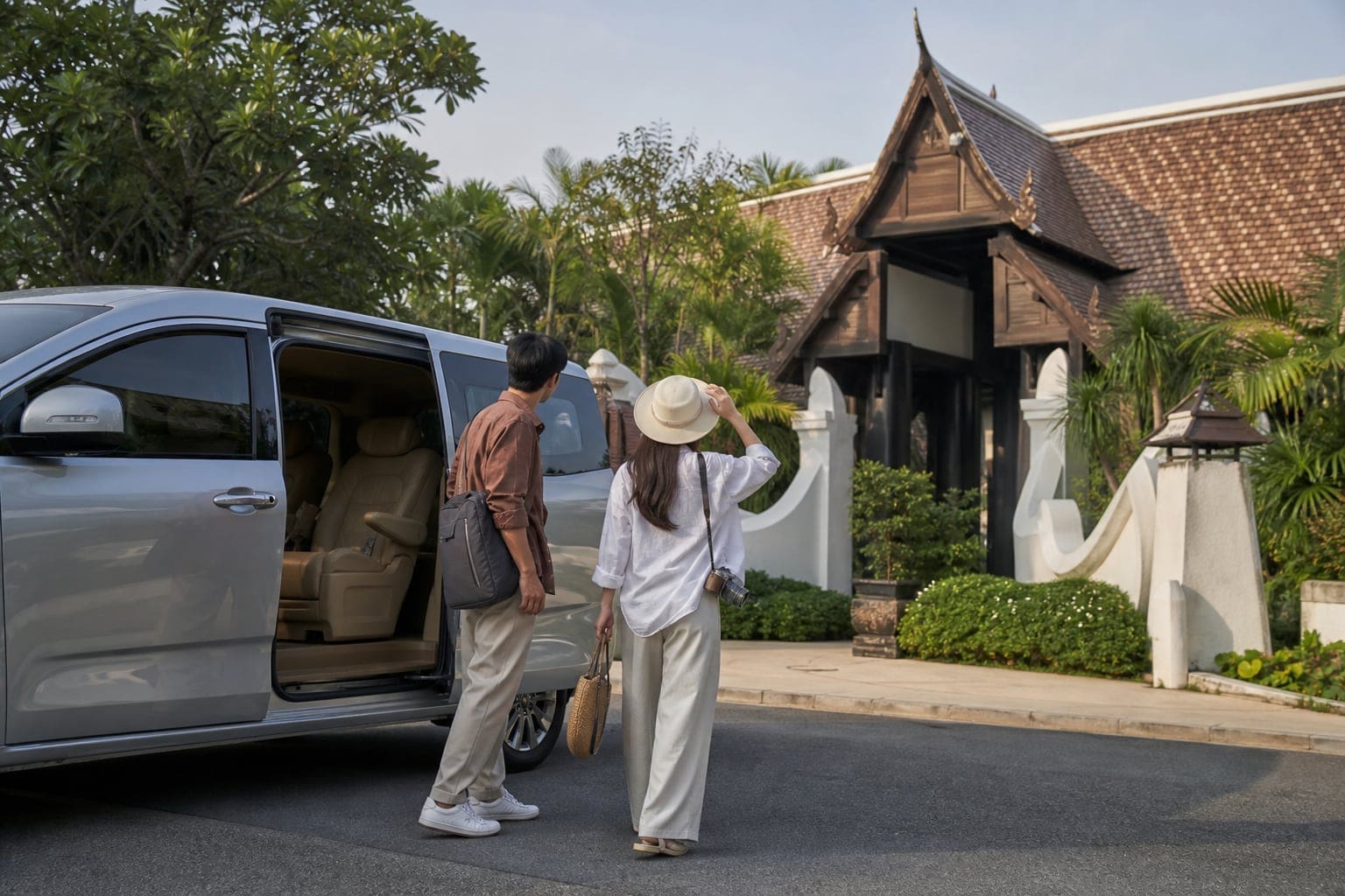 曼谷包車前往三頭神象博物館與暹羅古城近郊景點示意圖