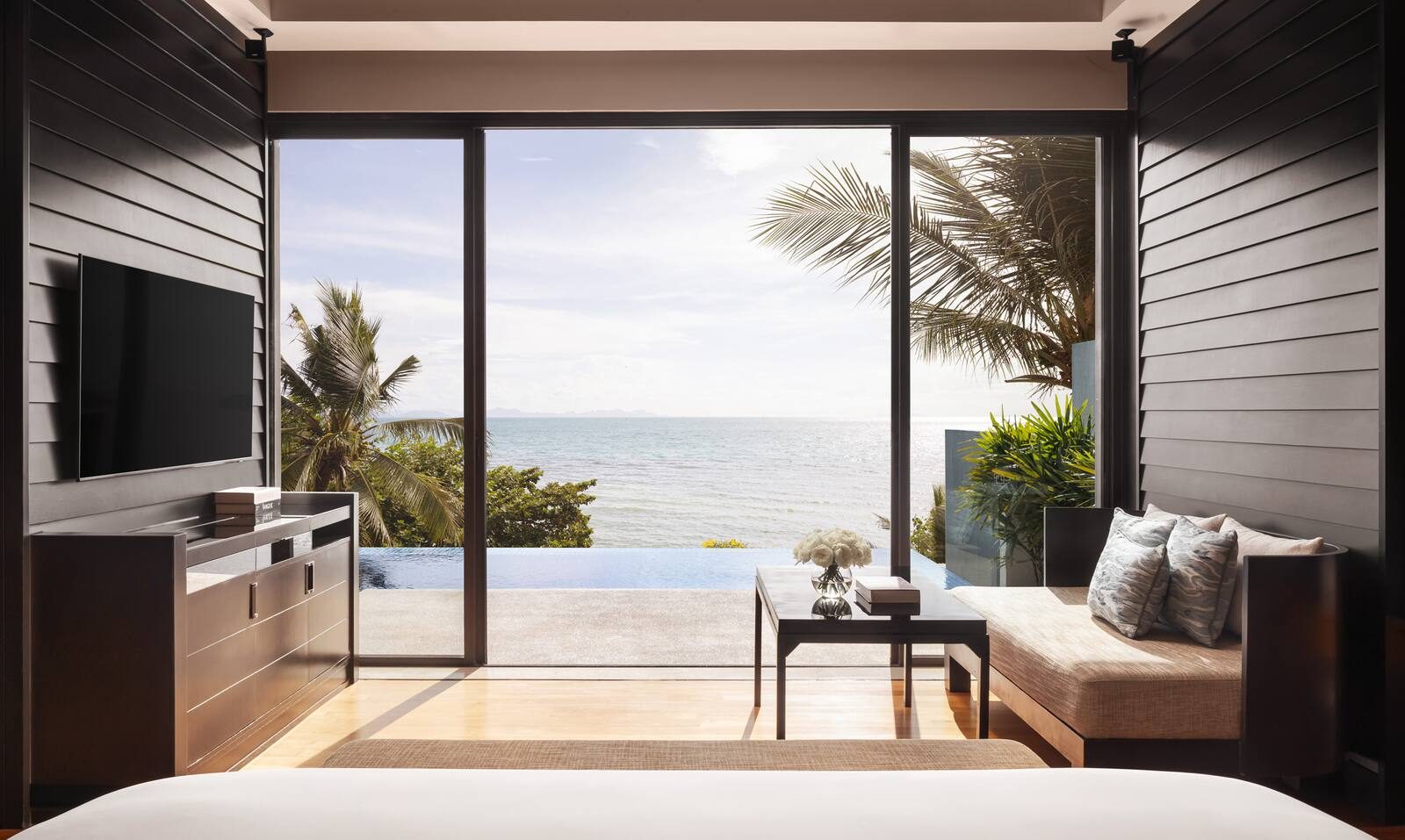 蘇美島康萊德度假村 Ocean View Pool Villa 私人泳池的日落時光