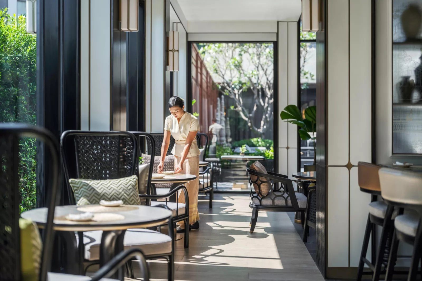 清邁湄濱洲際酒店 Club InterContinental 酒廊的座位區