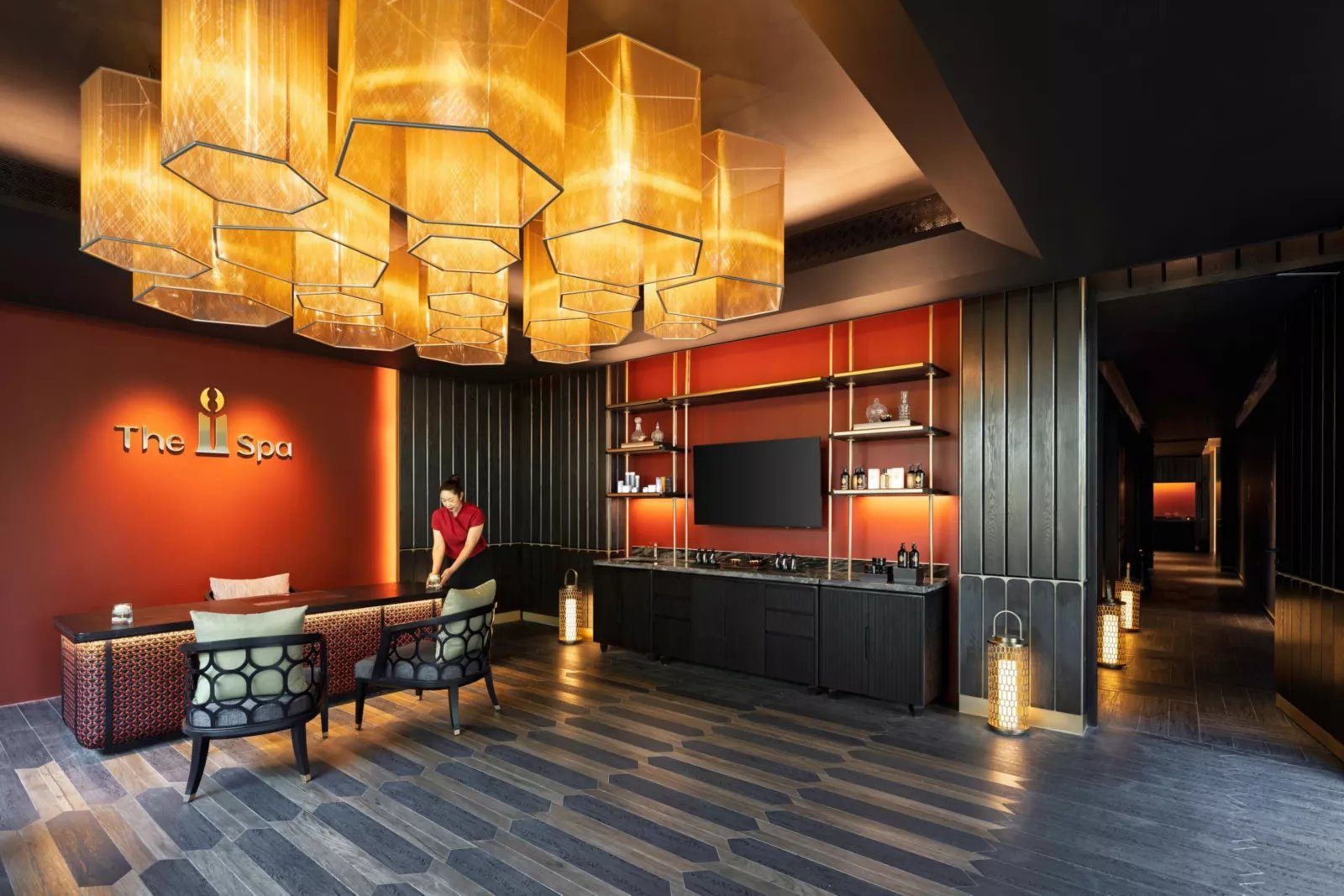 清邁湄濱洲際酒店 The ii Spa 的接待區