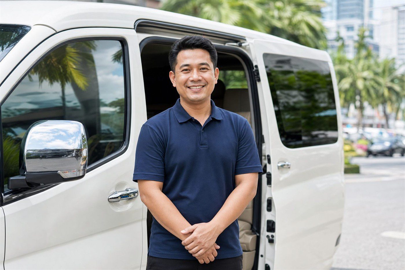 泰國專屬商務包車司機親切迎賓