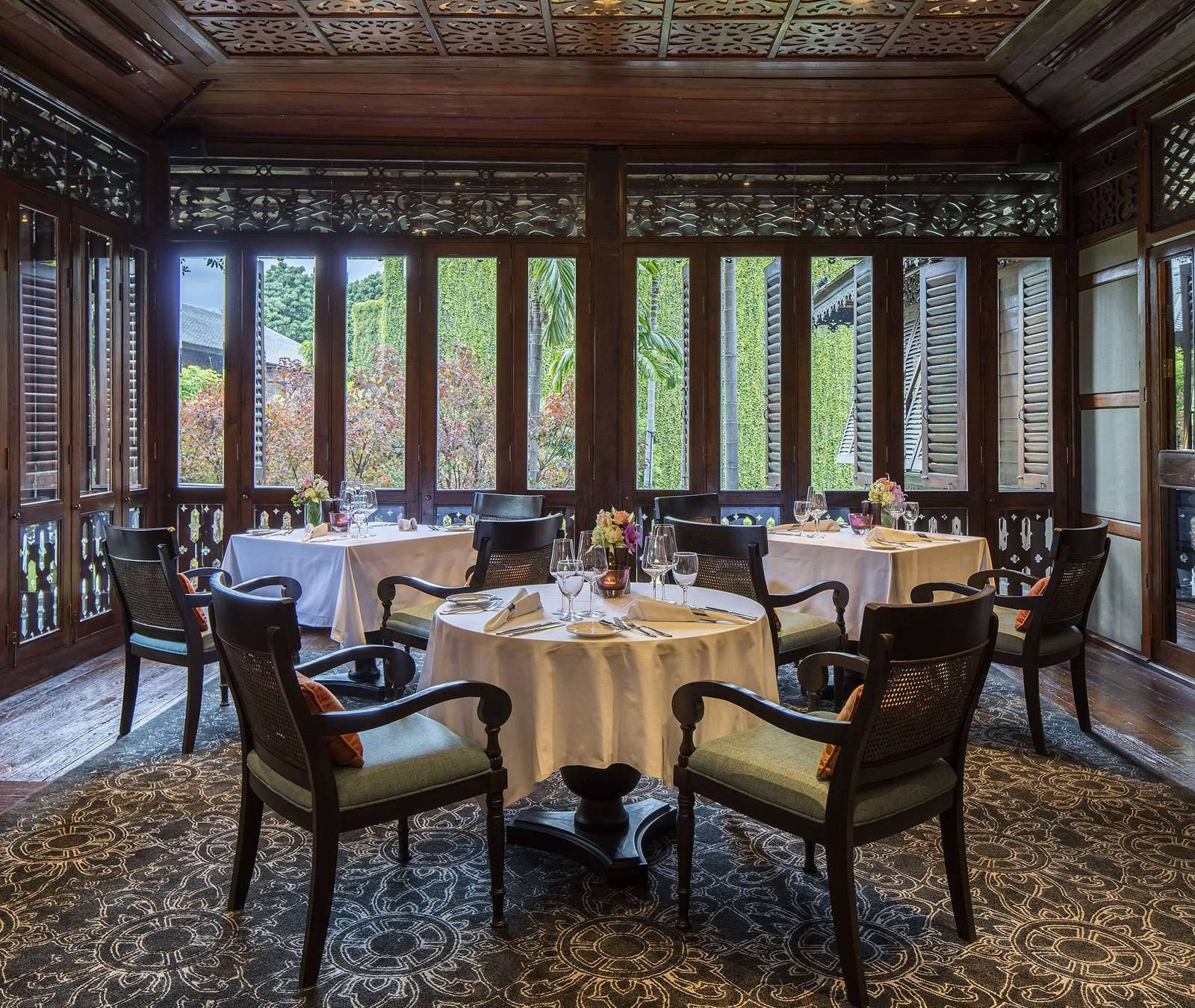 清邁 137 Pillars House 酒店，館內餐飲空間