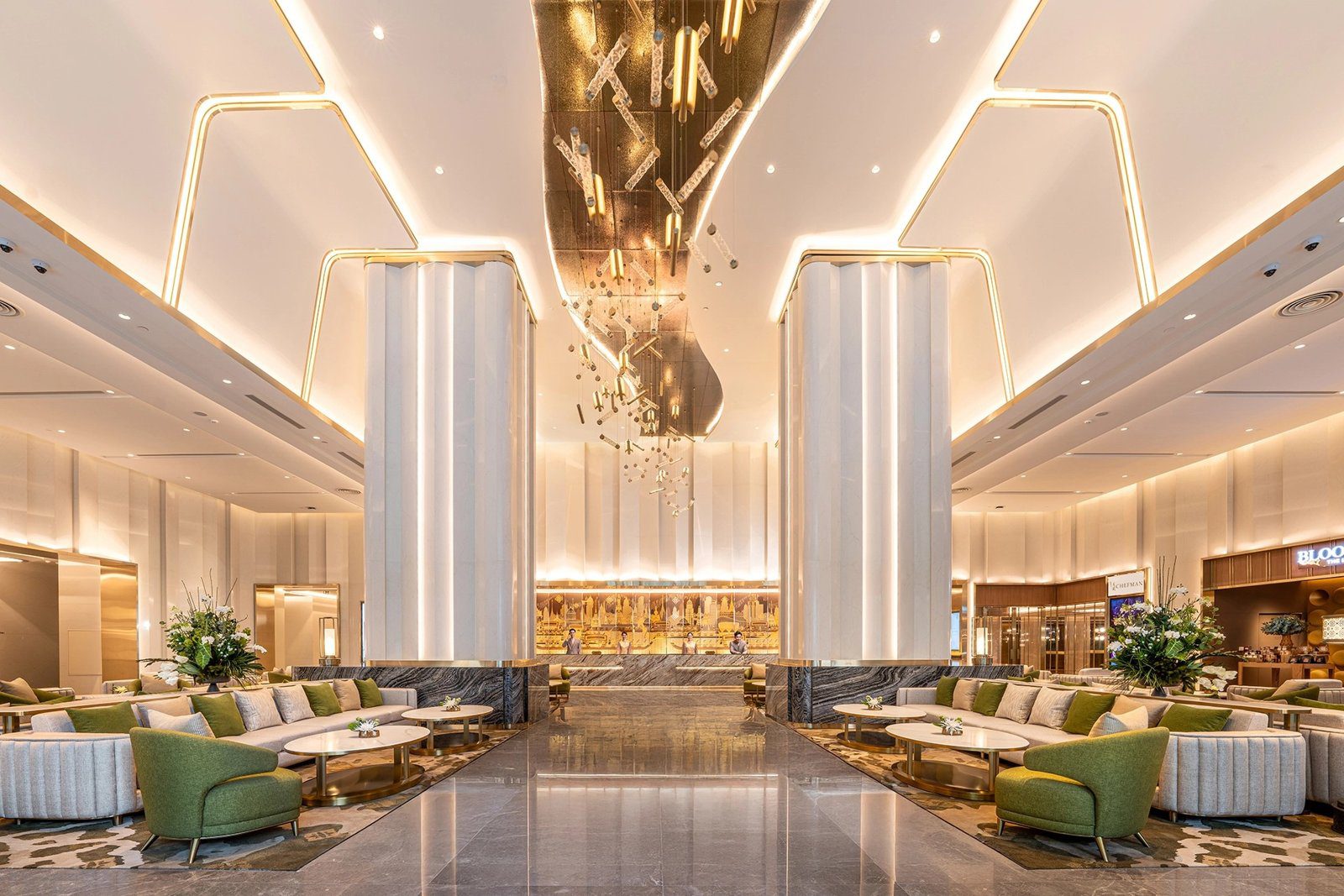 挑高大廳與休憩座位（圖：Grande Centre Point Prestige Bangkok／官網）