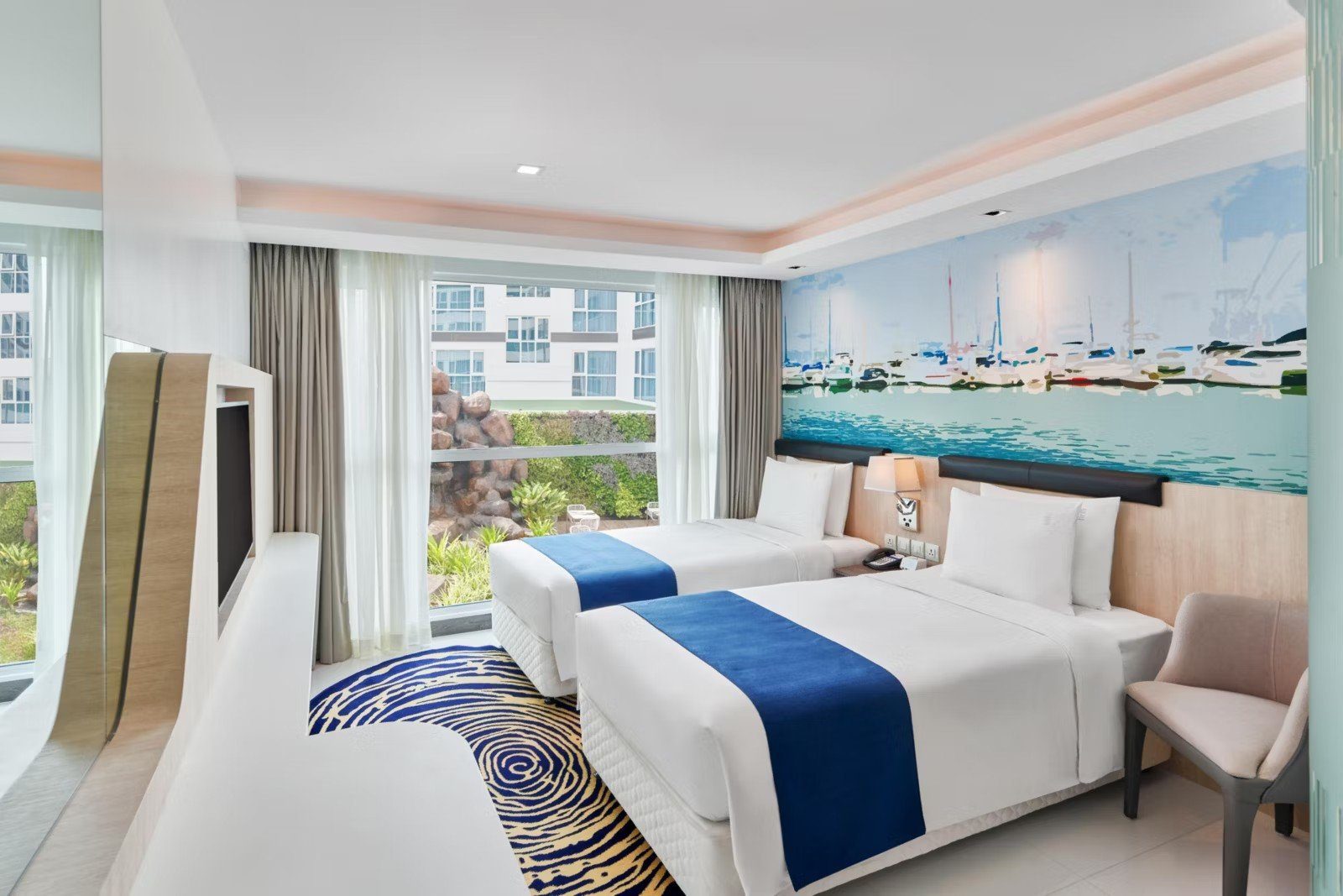 兩張單人床的標準客房（圖：Holiday Inn Express Pattaya Central／官網）