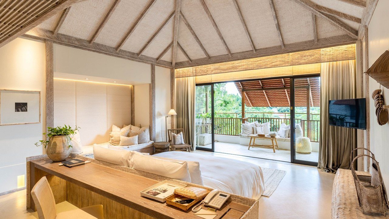 清邁 Raya Heritage 酒店，Huen Bon Suite 臥室